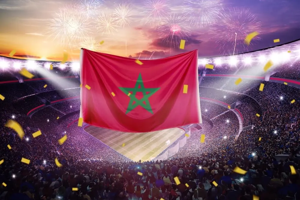 Illustration vom WM 2030 Stadion in Marokko