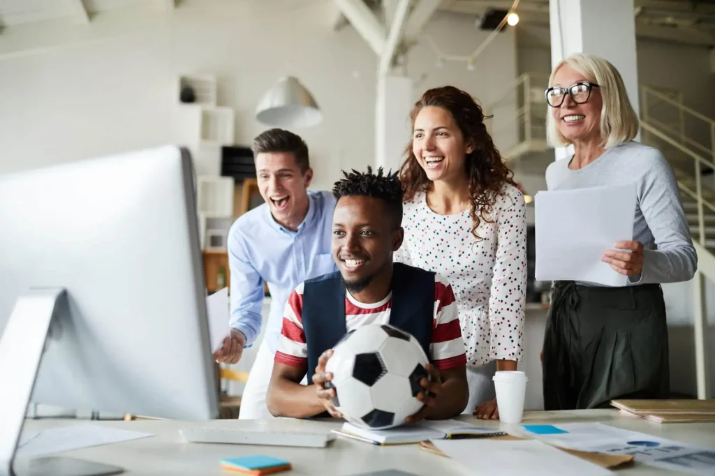 Beispiel für Fußballer Berufe im Büro