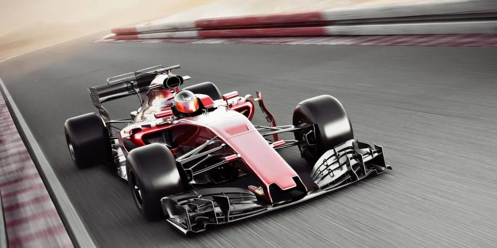 Rotes Formel 1 Auto von vorne