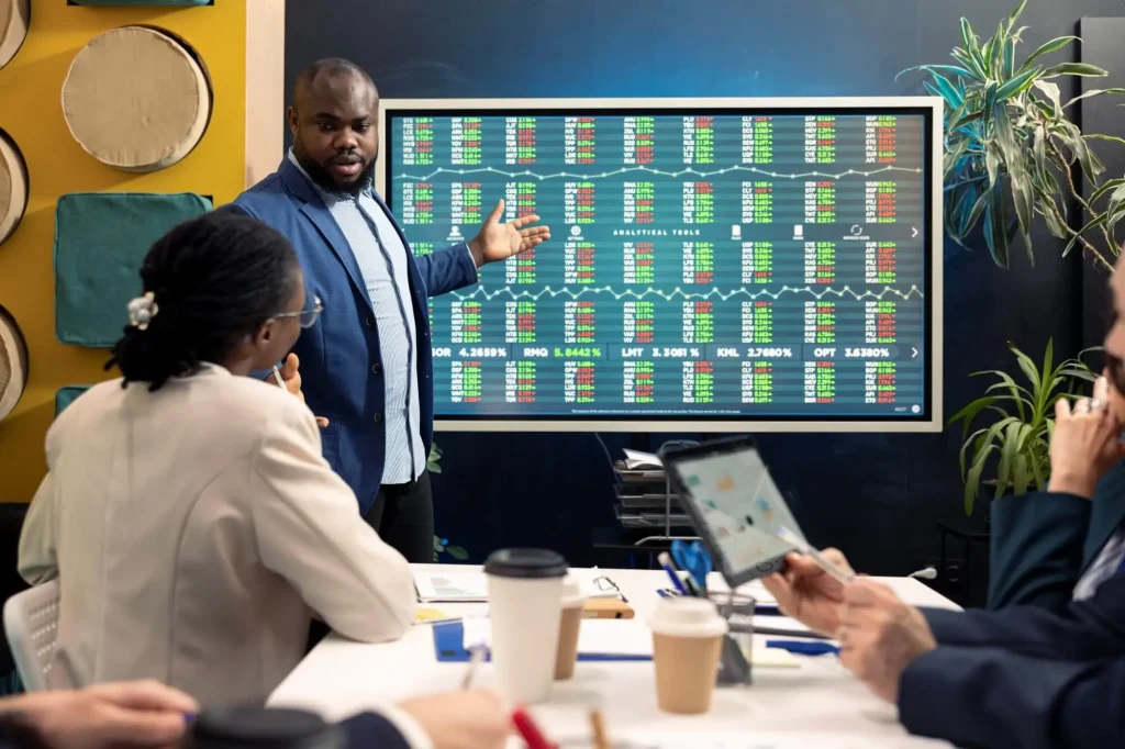 Sportwetten Trader berechnen Wettquoten an einem Fernseher