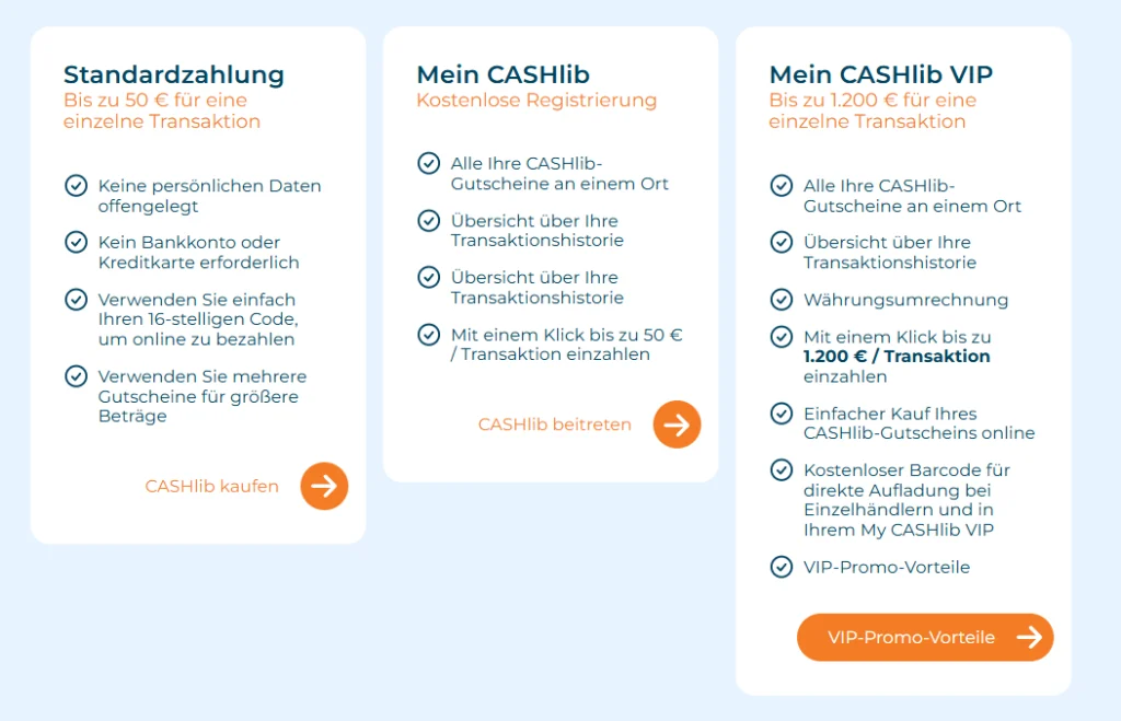VIP-Programm bei Cashlib