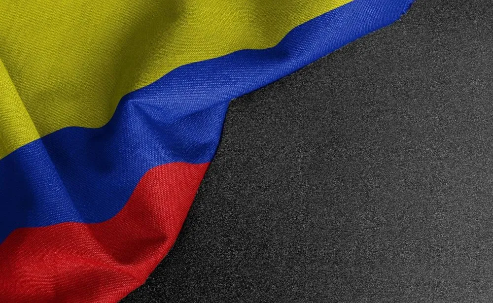 Eine Kolumbien-Flagge in Erinnerung an Andrés Escobar