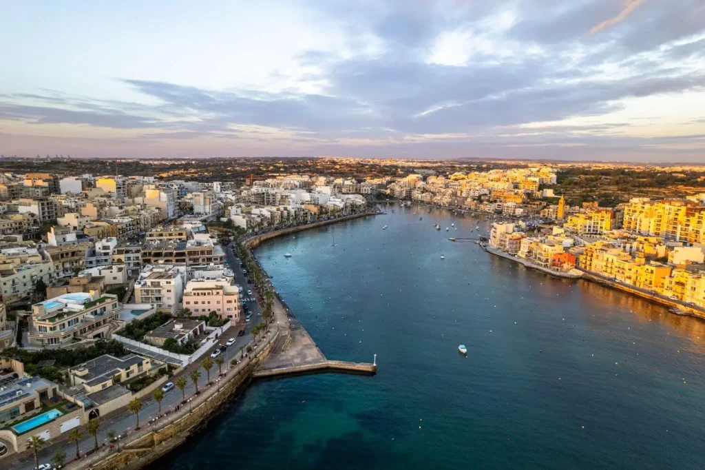 Marsaskala von oben aufgenommen