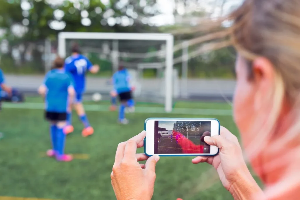Aufnahmen für einen YouTube Fußball Kanal