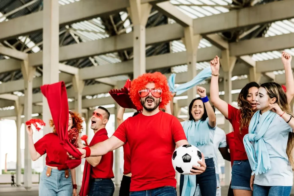 Fußball-Fans in der Fanzone
