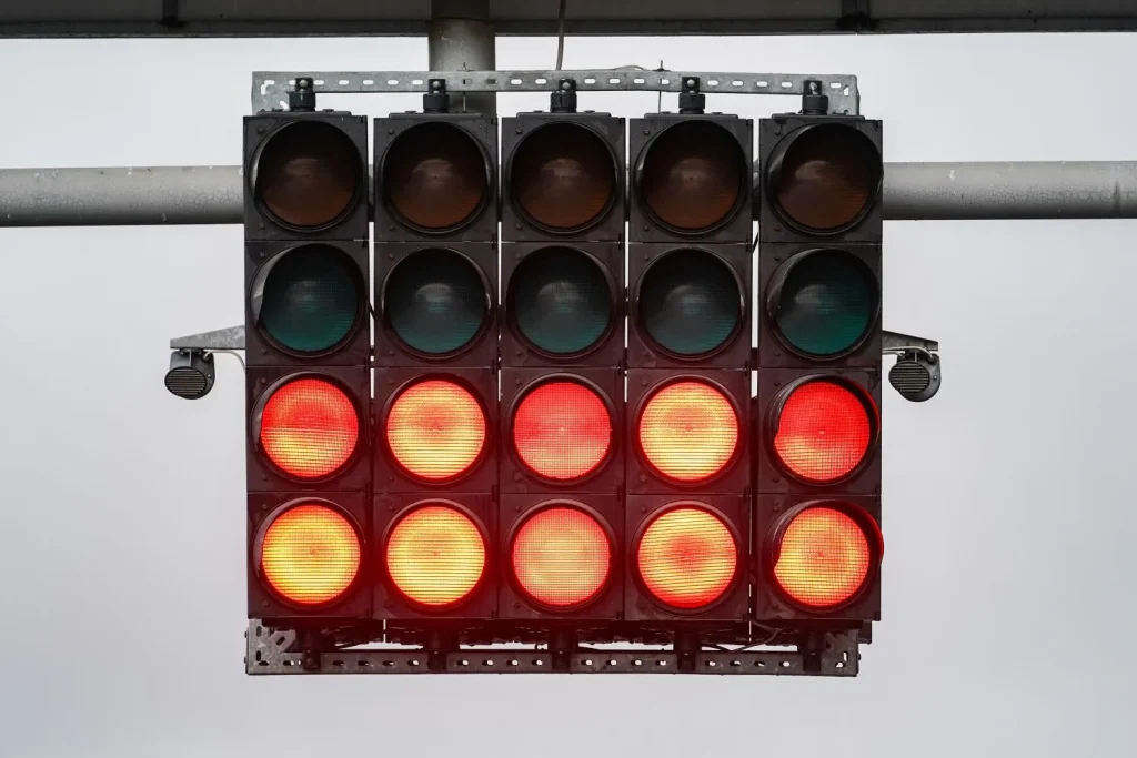 Formel 1 Ampel beim Start