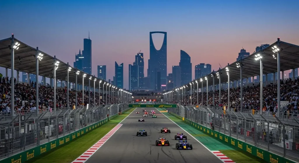 Formel 1 Rennen bei Nacht