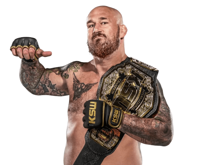 KSW Kämpfer Philip de Fries mit seinem Gürtel