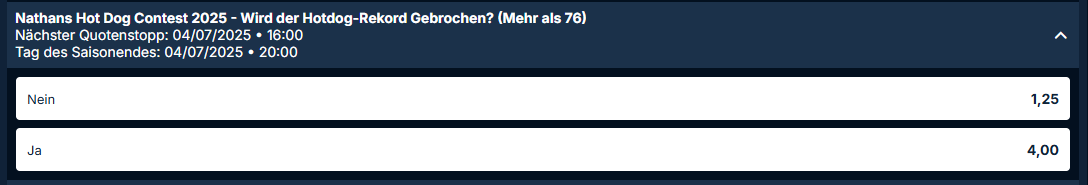 Nathan's Hotdog Eating Contest 2025 Rekord gebrochen Wette