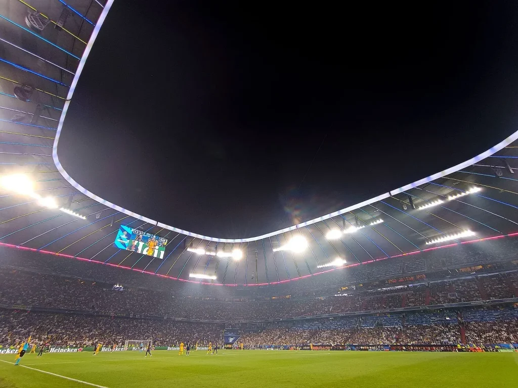 Allianz Arena in München bei einem Champions League Spiel