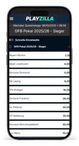 Quoten für DFB-Pokalsieger Wetten beim Buchmacher PlayZilla