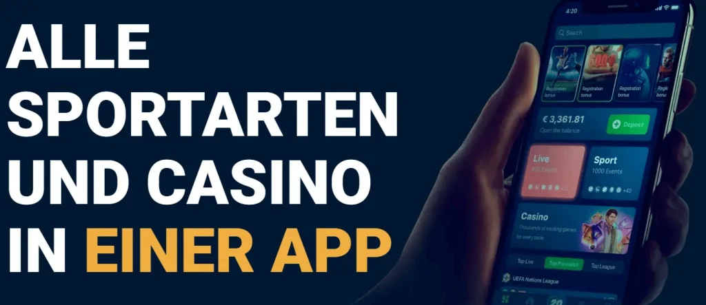 Sportwetten App von 20Bet