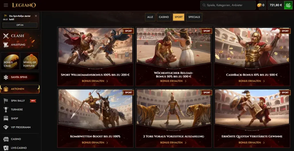 Das Bonusprogramm vom Curacao Wettanbieter fuer Sportwetten