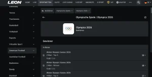 Olympia Wetten bei Leonbet