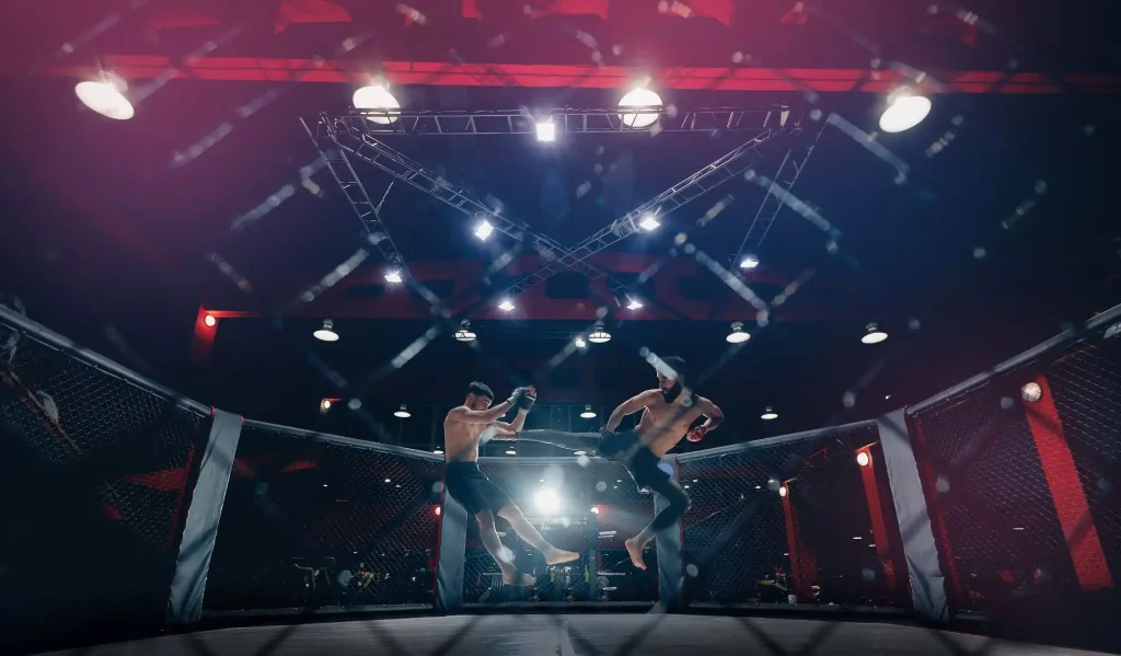 UFC Kaempfer fuer den Tump Kaefigkampf