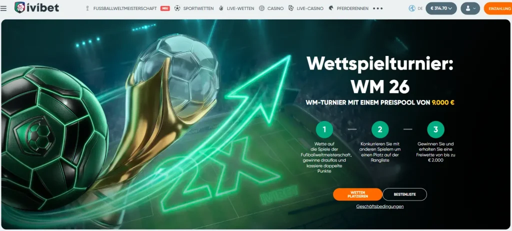 Tipp-Turnier zur WM 26 von Ivibet