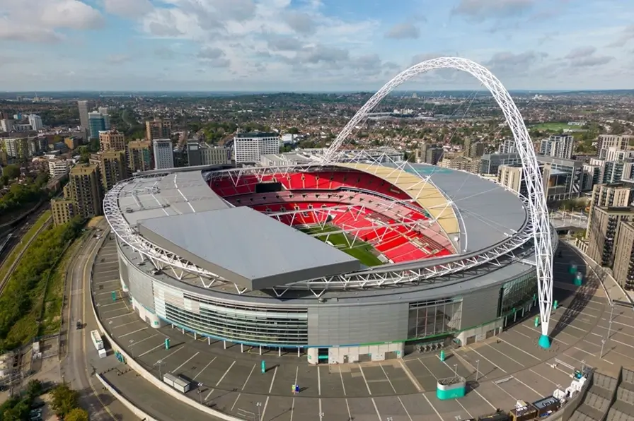Der WM Skandal rund um das Wembley-Tor fand bei der Weltmeisterschaft 1966 in England im Wembley Stadion statt